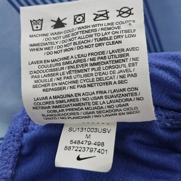 Nike Women's Dri-Fit Graphic Print Running Shorts in blue and black size medium - Picture 6 of 7